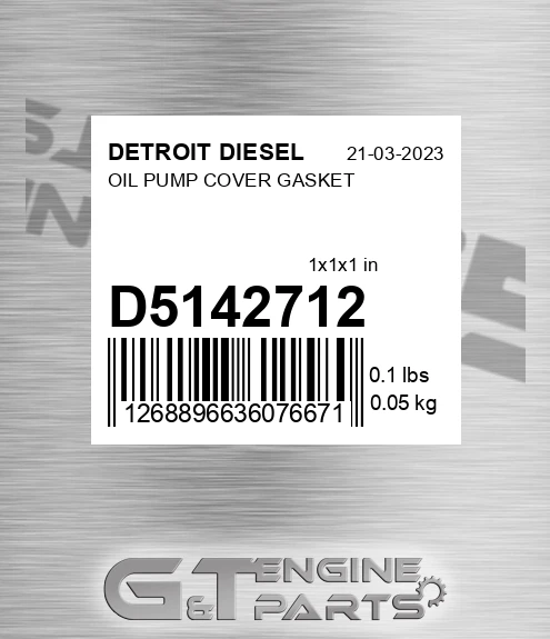 D5142712 OIL PUMP COVER GASKET