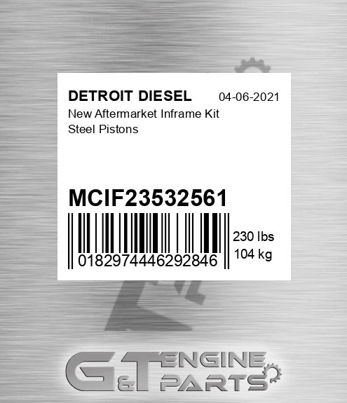 MCIF23532561 New Aftermarket Inframe Kit Steel Pistons