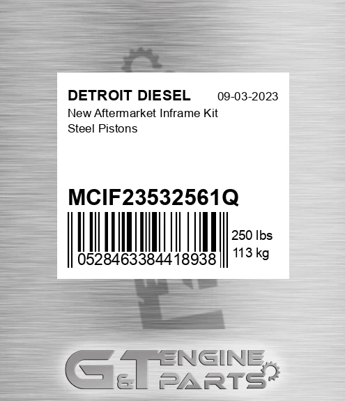 MCIF23532561Q New Aftermarket Inframe Kit Steel Pistons