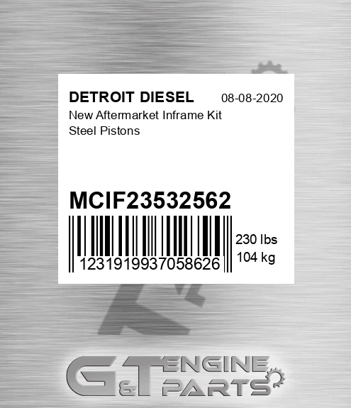 MCIF23532562 New Aftermarket Inframe Kit Steel Pistons