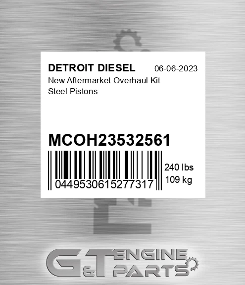 MCOH23532561 New Aftermarket Overhaul Kit Steel Pistons