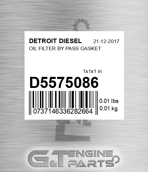 D5575086 OIL FILTER BY PASS GASKET