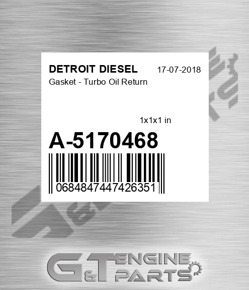 A-5170468 Gasket - Turbo Oil Return