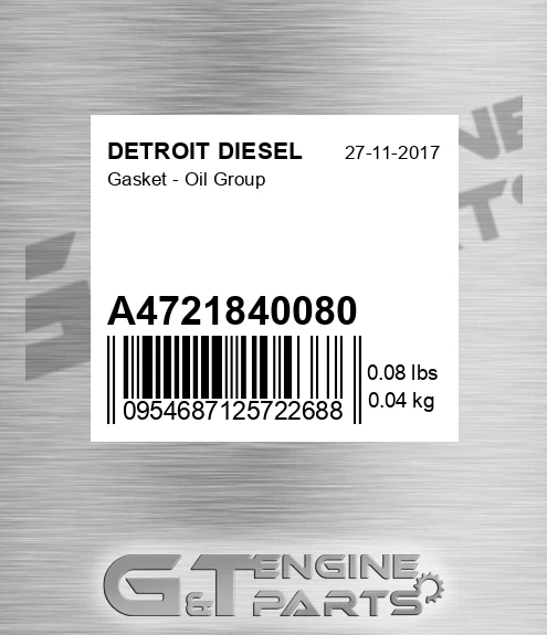 A4721840080 Gasket - Oil Group