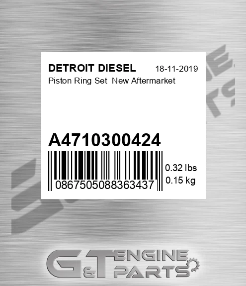 A4710300424 Piston Ring Set New Aftermarket