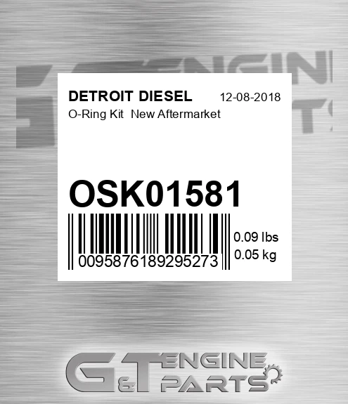 OSK01581 O-Ring Kit New Aftermarket