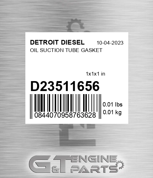 D23511656 OIL SUCTION TUBE GASKET