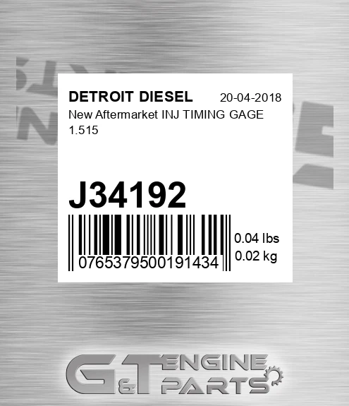 J34192 New Aftermarket INJ TIMING GAGE 1.515