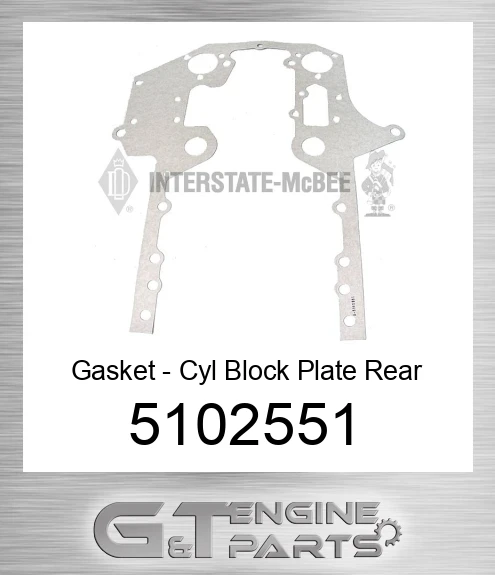 5102551 Gasket - Cyl Block Plate Rear