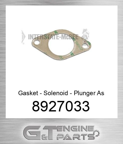 8927033 Gasket - Solenoid - Plunger As