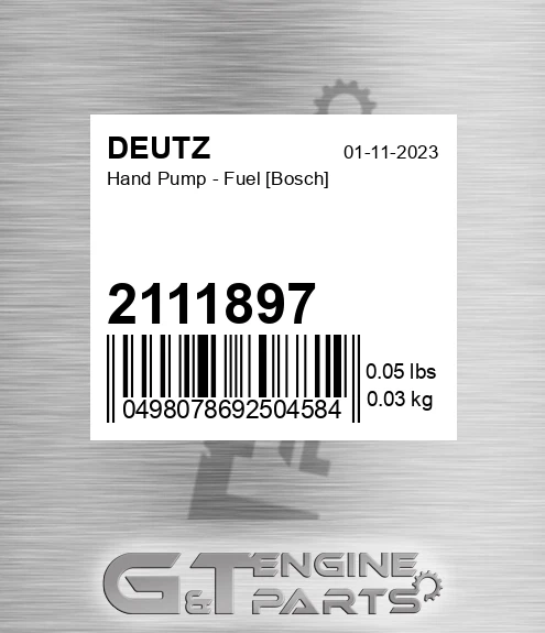 2111897 Hand Pump - Fuel [Bosch]