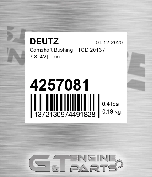 4257081 Camshaft Bushing - TCD 2013 / 7.8 [4V] Thin