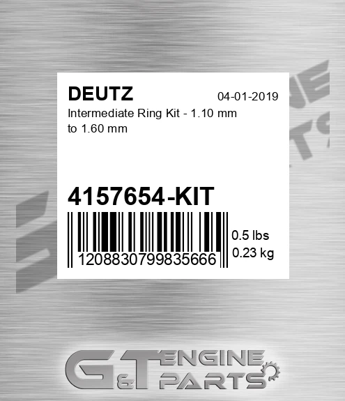 4157654-KIT Intermediate Ring Kit - 1.10 mm to 1.60 mm