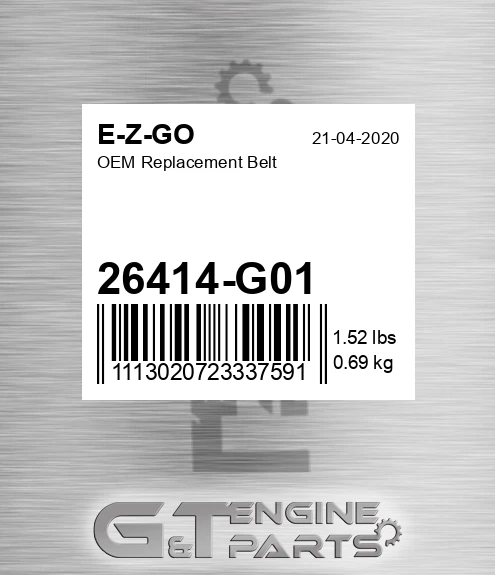 26414-G01 OEM Replacement Belt