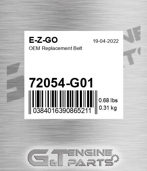 72054-G01 OEM Replacement Belt