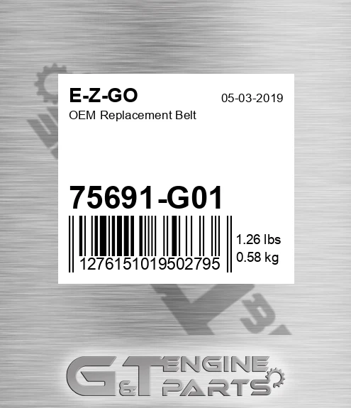 75691-G01 OEM Replacement Belt