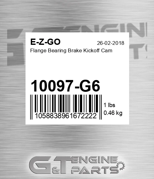 10097-G6 Flange Bearing Brake Kickoff Cam