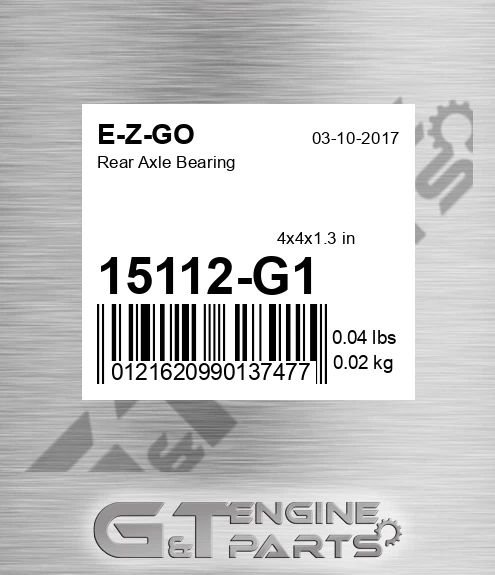 15112-G1 Rear Axle Bearing