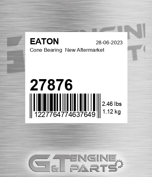 27876 Cone Bearing New Aftermarket