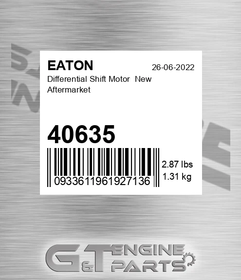40635 Differential Shift Motor New Aftermarket