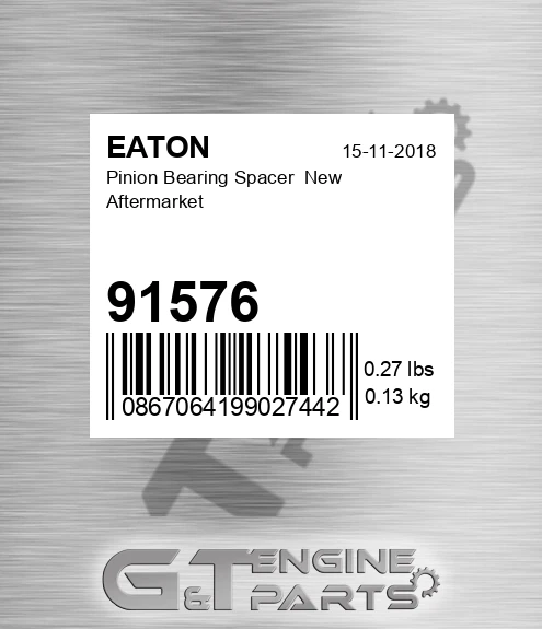 91576 Pinion Bearing Spacer New Aftermarket