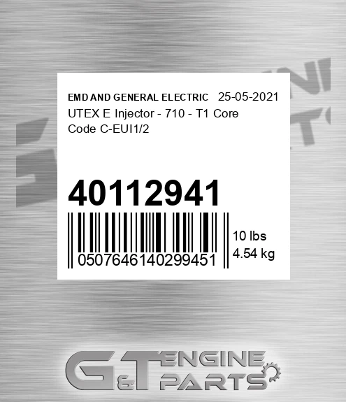 40112941 UTEX E Injector - 710 - T1 Core Code C-EUI1/2