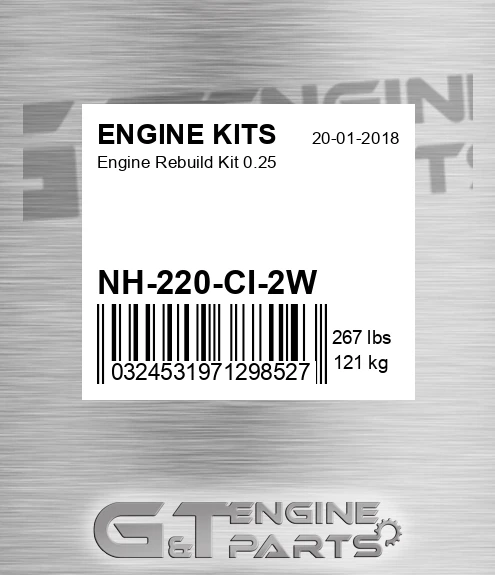 NH-220-CI-2W Engine Rebuild Kit 0.25