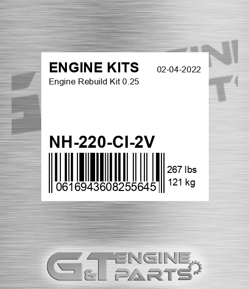 NH-220-CI-2V Engine Rebuild Kit 0.25