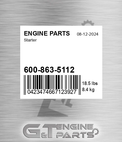 600-863-5112 Starter