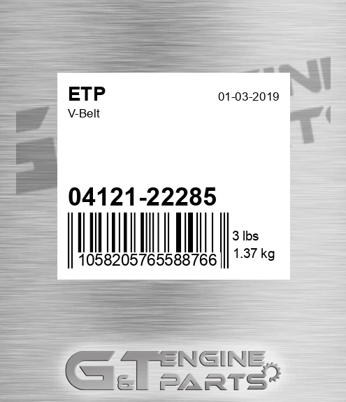 04121-22285 V-belt for ETP