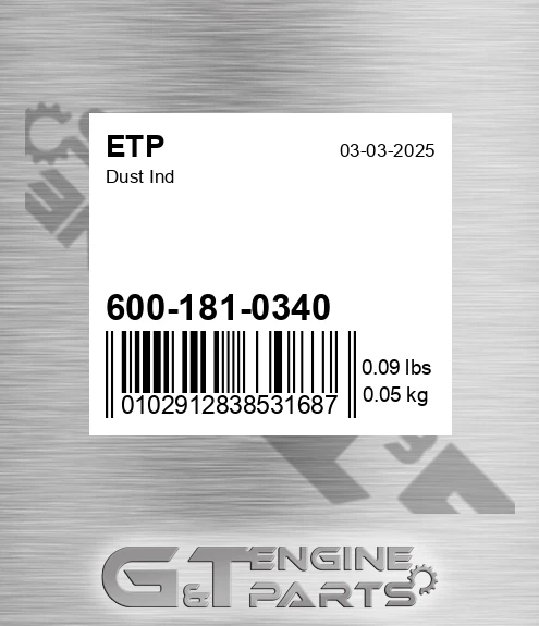 600-181-0340 Dust Ind for ETP