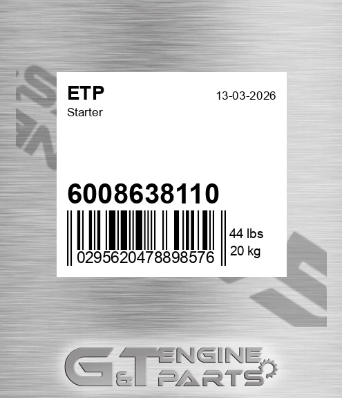 6008638110 Starter for ETP