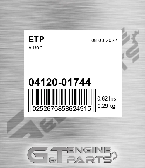 04120-01744 V-belt for ETP