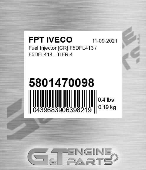 5801470098 Fuel Injector [CR] F5DFL413 / F5DFL414 - TIER 4