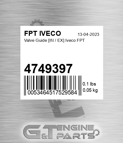 4749397 Valve Guide [IN / EX] Iveco FPT