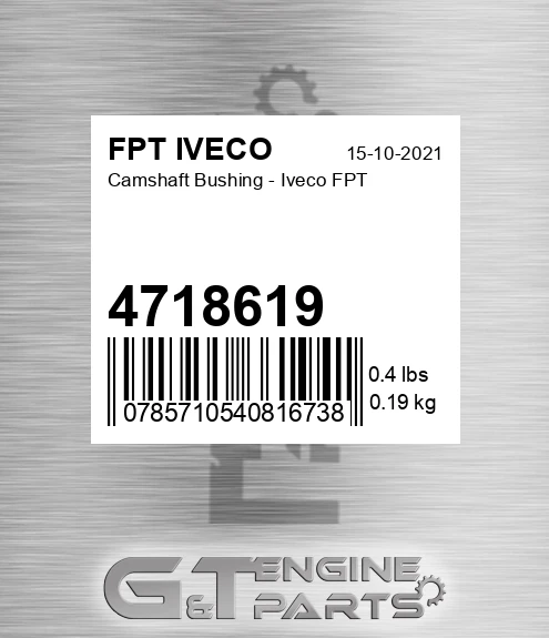 4718619 Camshaft Bushing - Iveco FPT