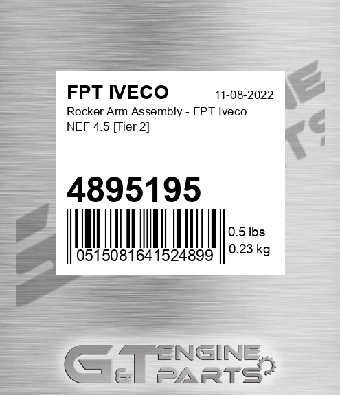 4895195 Rocker Arm Assembly - FPT Iveco NEF 4.5 [Tier 2]