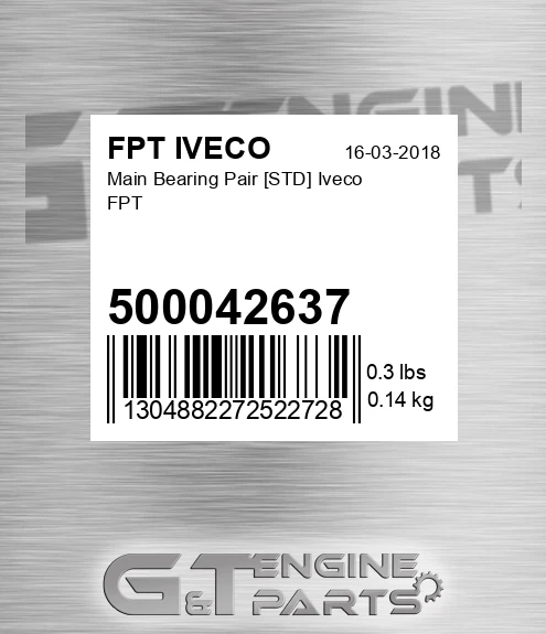 500042637 Main Bearing Pair [STD] Iveco FPT