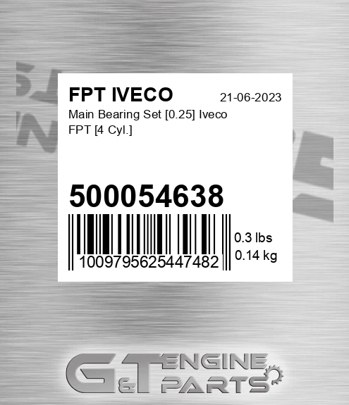 500054638 Main Bearing Set [0.25] Iveco FPT [4 Cyl.]