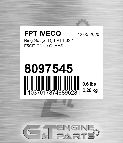 8097545 Ring Set [STD] FPT F32 / F5CE-CNH / CLAAS