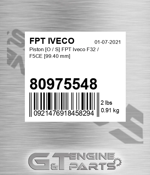 80975548 Piston [O / S] F32 / F5CE [99.40 mm]