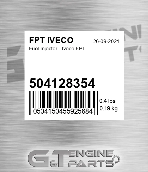 504128354 Fuel Injector - Iveco FPT