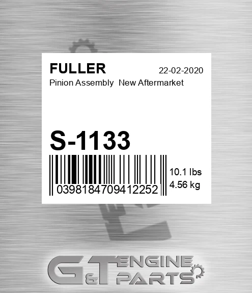 S-1133 Pinion Assembly New Aftermarket