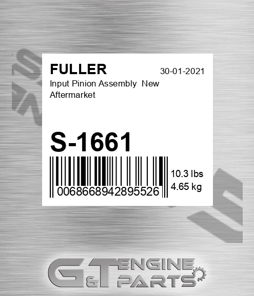 S-1661 Input Pinion Assembly New Aftermarket