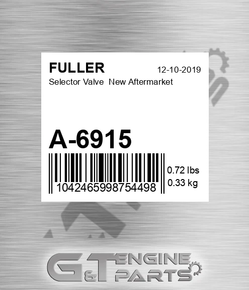 A-6915 Selector Valve New Aftermarket