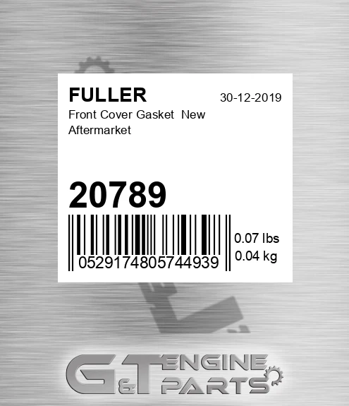 20789 Front Cover Gasket New Aftermarket