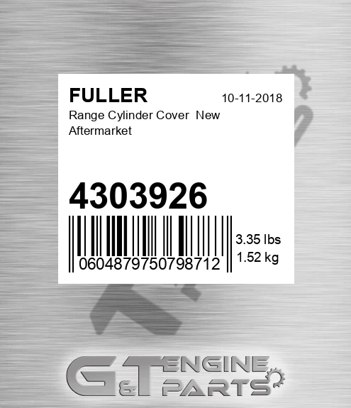 4303926 Range Cylinder Cover New Aftermarket