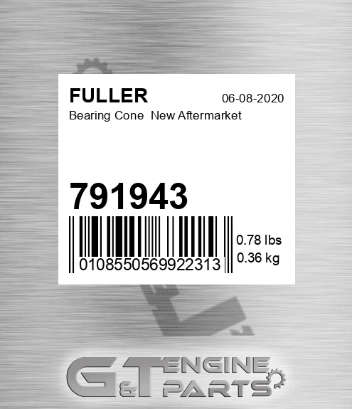 791943 Bearing Cone New Aftermarket