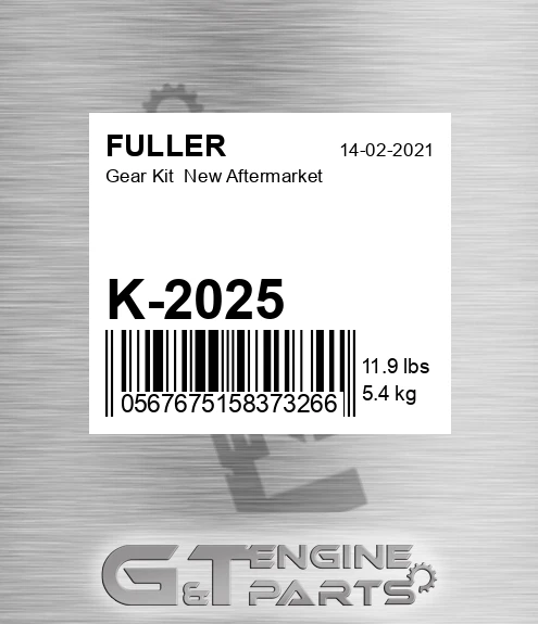 K-2025 Gear Kit New Aftermarket