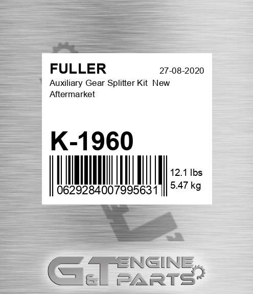 K-1960 Auxiliary Gear Splitter Kit New Aftermarket